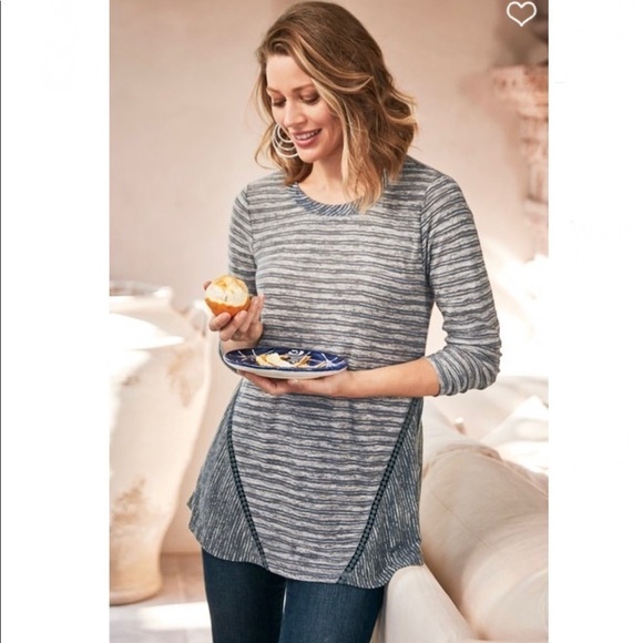 Soft Surroundings Dylan Swing Striped Tunic - Picture 1 of 9